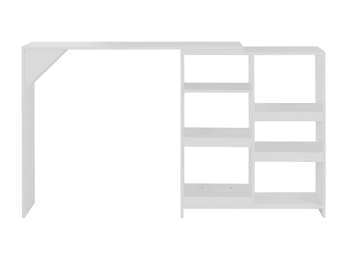 Meuble de bar avec Meublette amovible Blanc 138x39x110 cm GHR14573