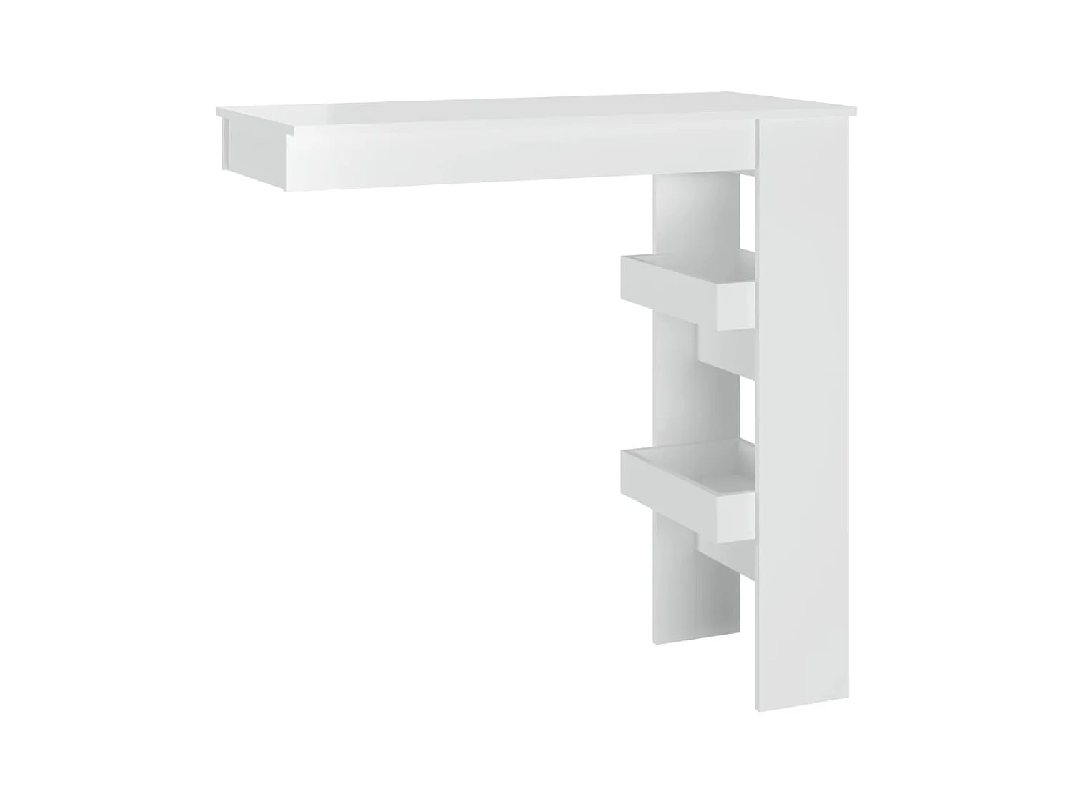 Móvel bar parede 102x45x103,5cm derivados madeira branco brilh. PT262417