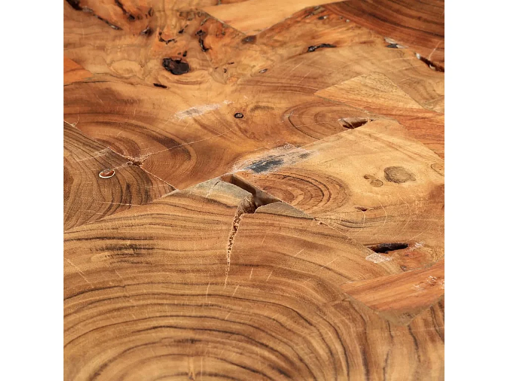 Mesa alta de troncos madera maciza de acacia 90x54x105 cm ES225008