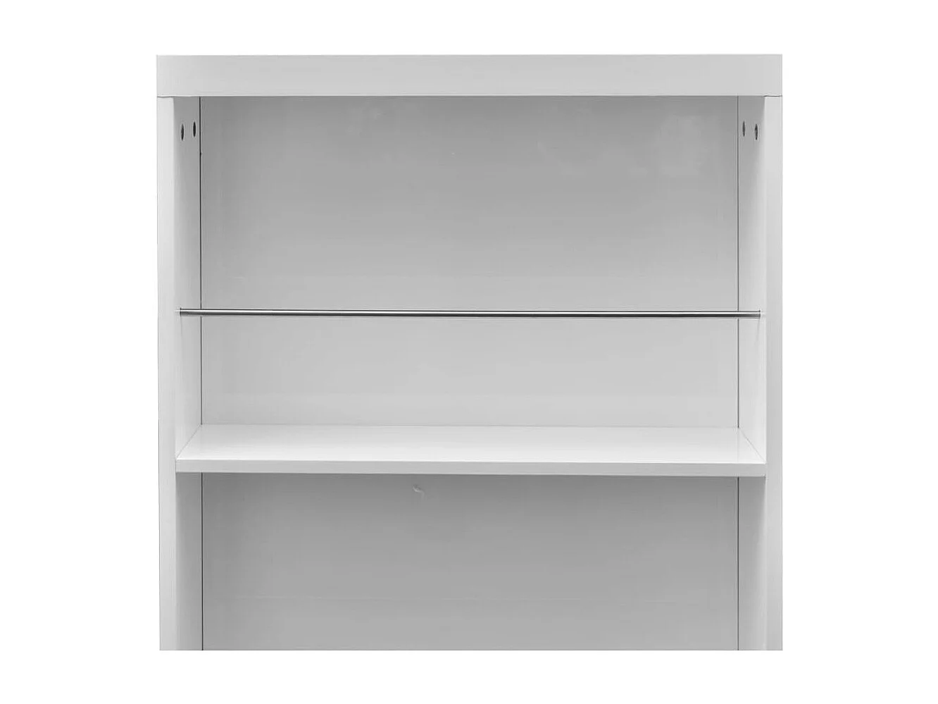 Meuble de bar MDF avec casier à bouteilles Blanc haut brillance GHR43210