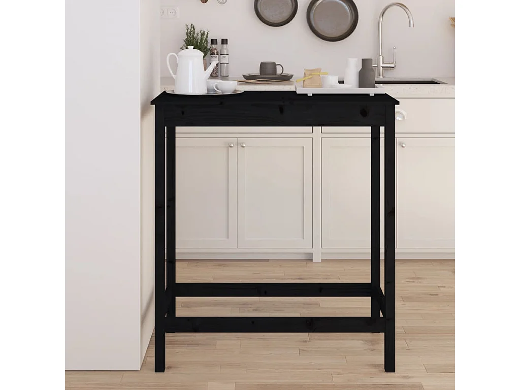 Meuble de bar Noir 100x50x110 cm Bois massif de pin GHR22444