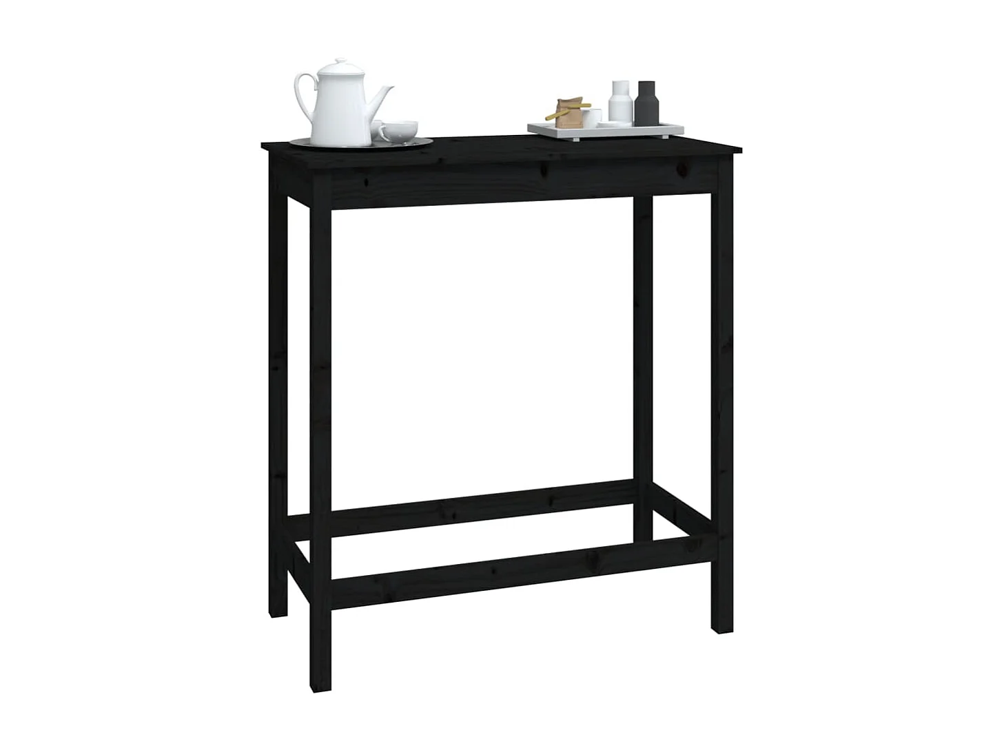 Meuble de bar Noir 100x50x110 cm Bois massif de pin GHR22444