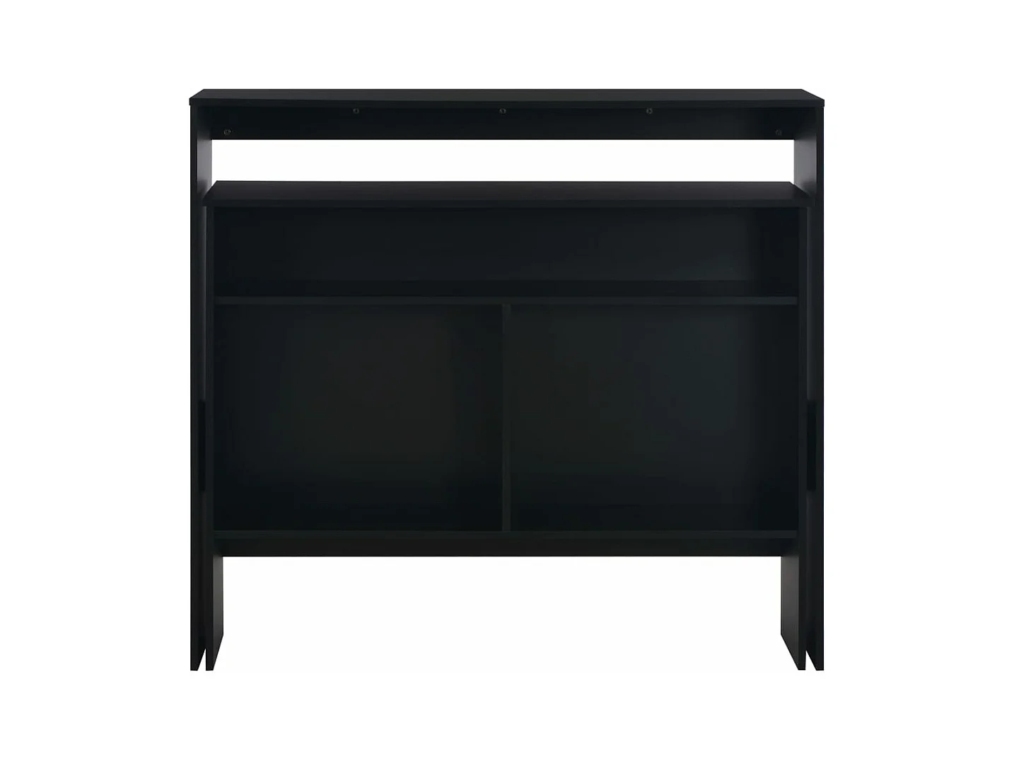 Meuble de bar avec 2 dessus de Meuble Noir 130 x 40 x 120 cm GHR13581