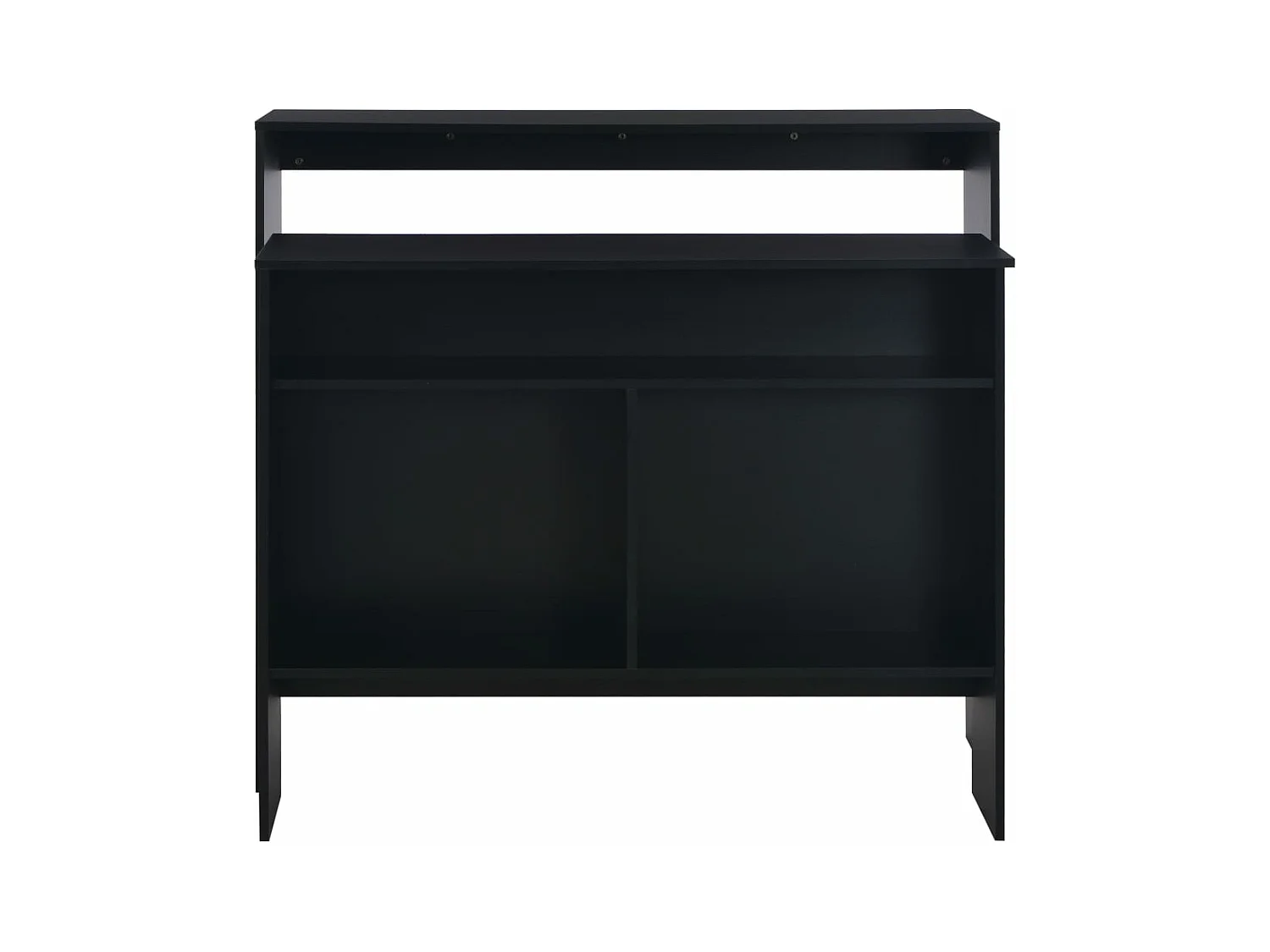 Meuble de bar avec 2 dessus de Meuble Noir 130 x 40 x 120 cm GHR13581