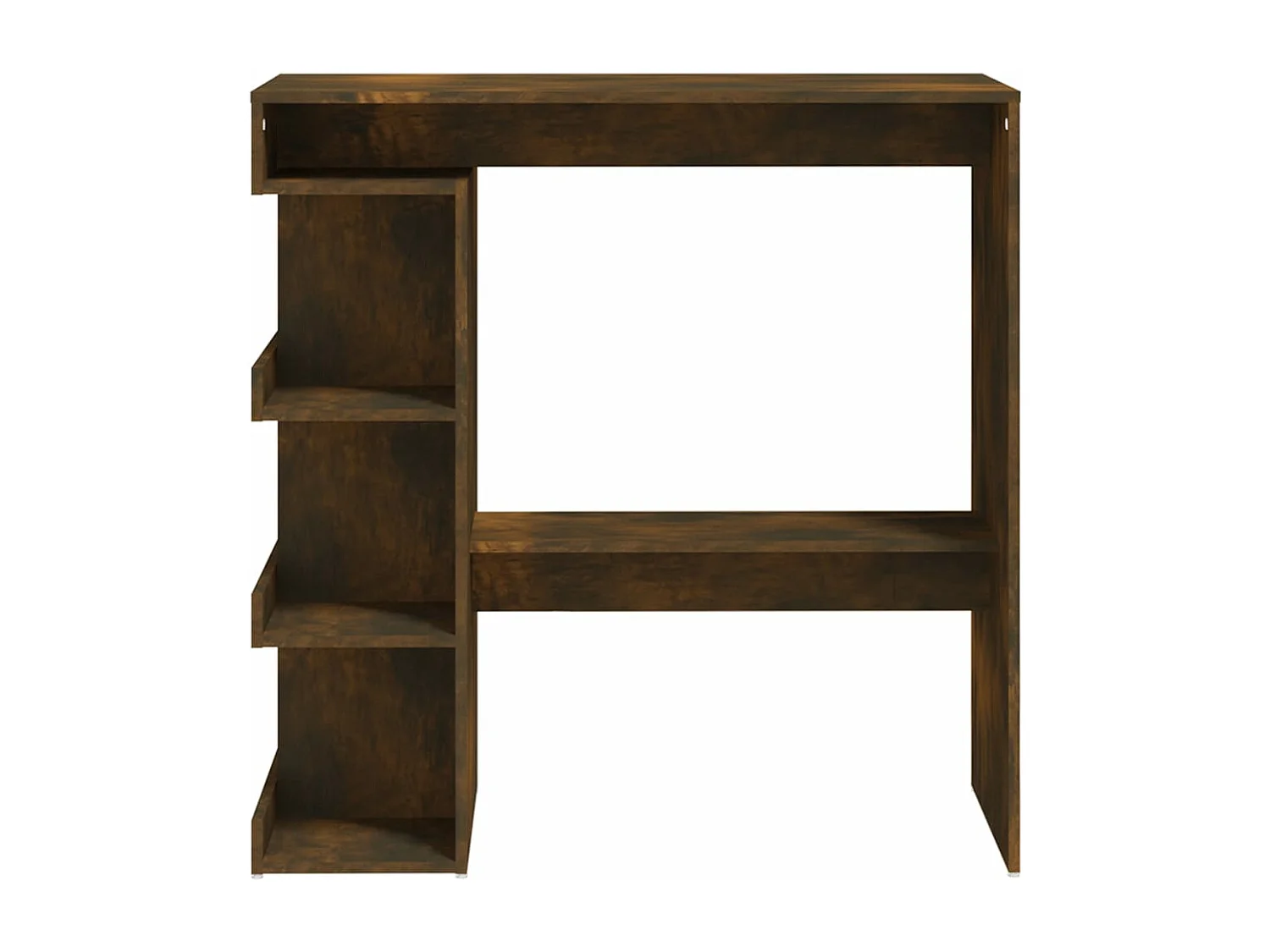 Bartafel met opbergrek 100x50x101,5 cm hout gerookt eiken NL856987