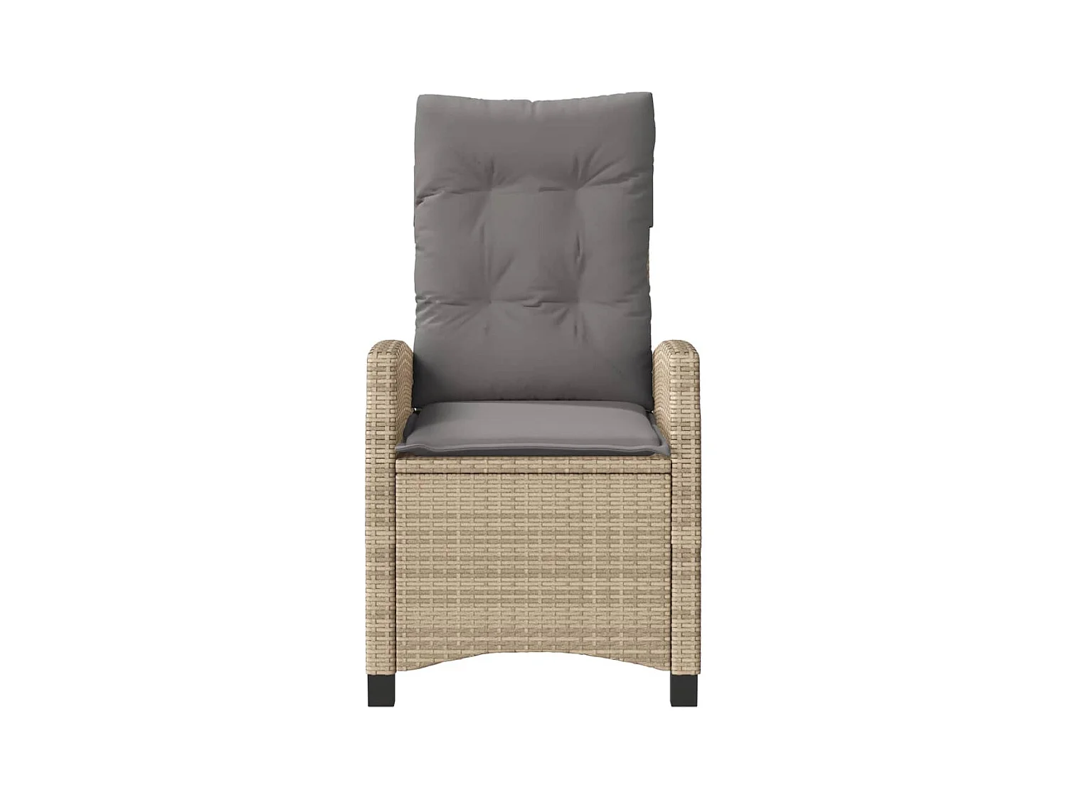 Chaises inclinables jardin lot de 2 et coussins résine tressée REO32610