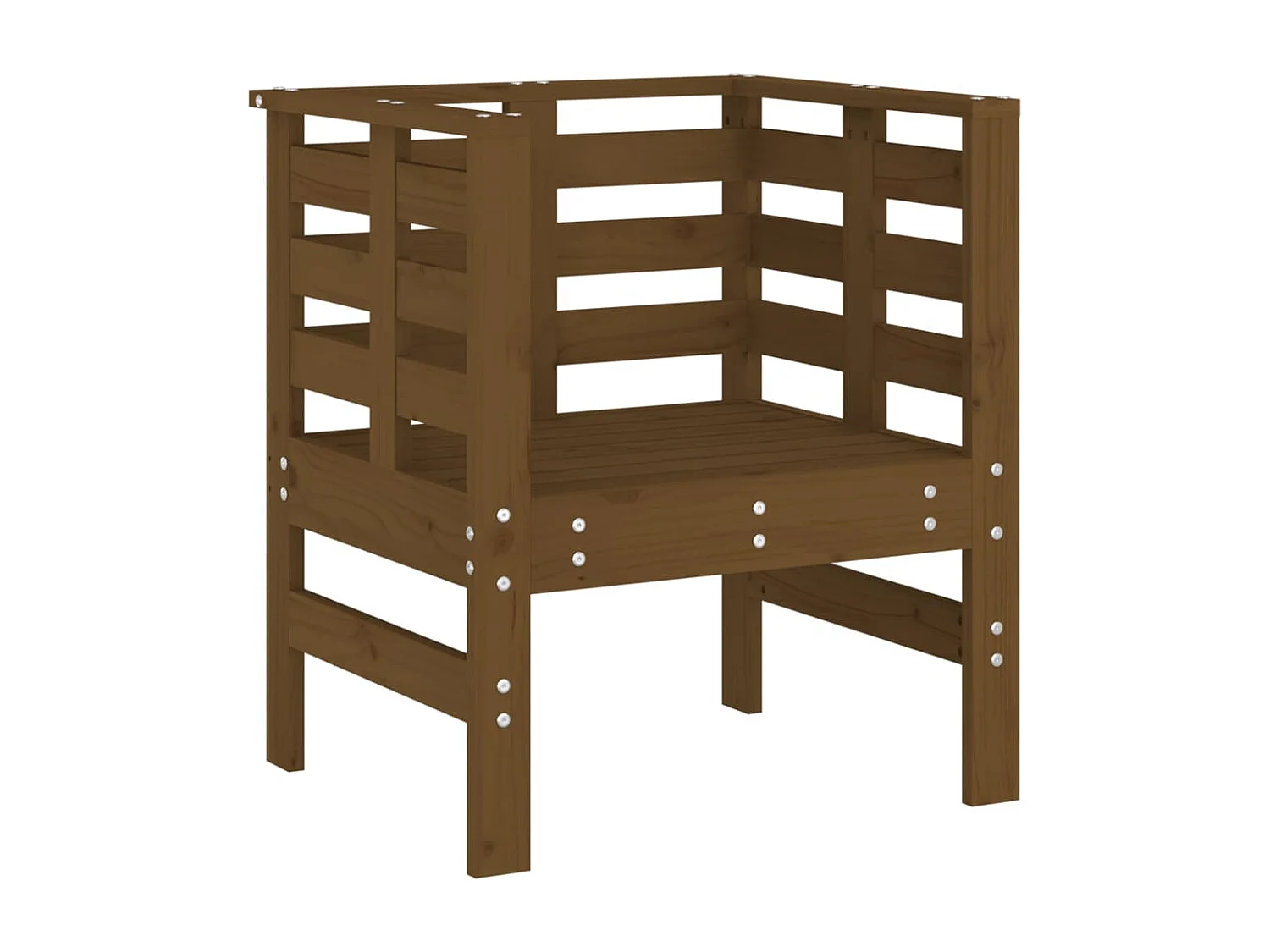 Juego de 2 Sillas jardín madera pino marrón miel 61,5x53x71 cm KOW31754