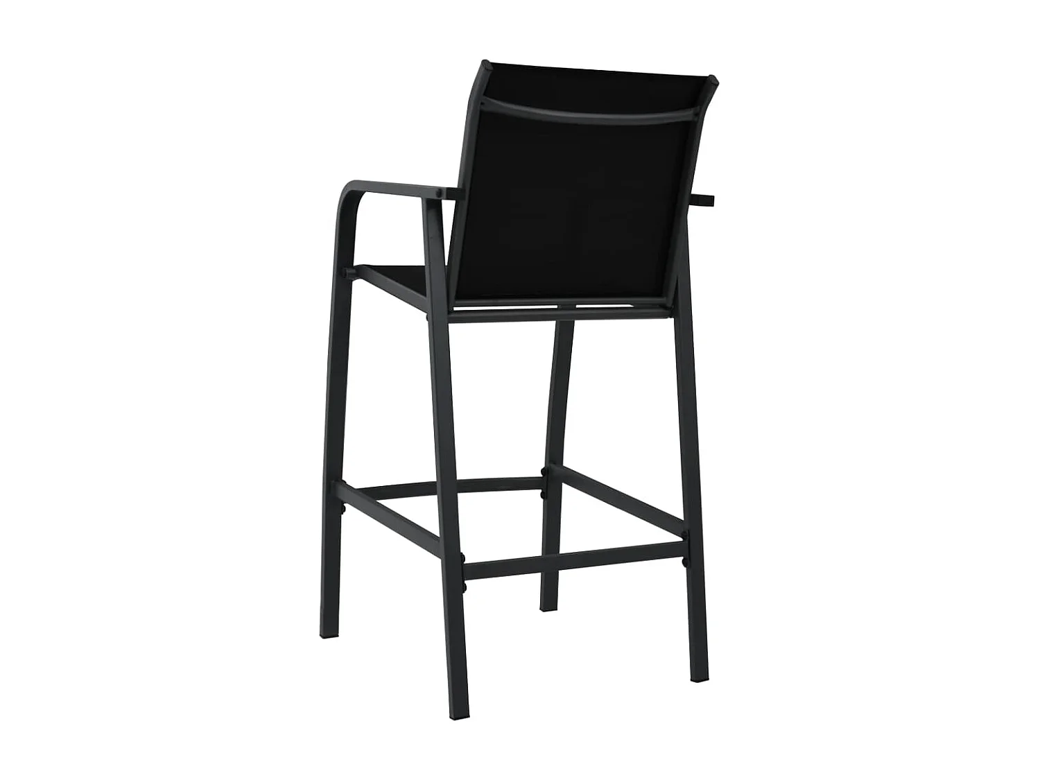 Chaises de bar de jardin 4 pcs Noir Textilène REO39085