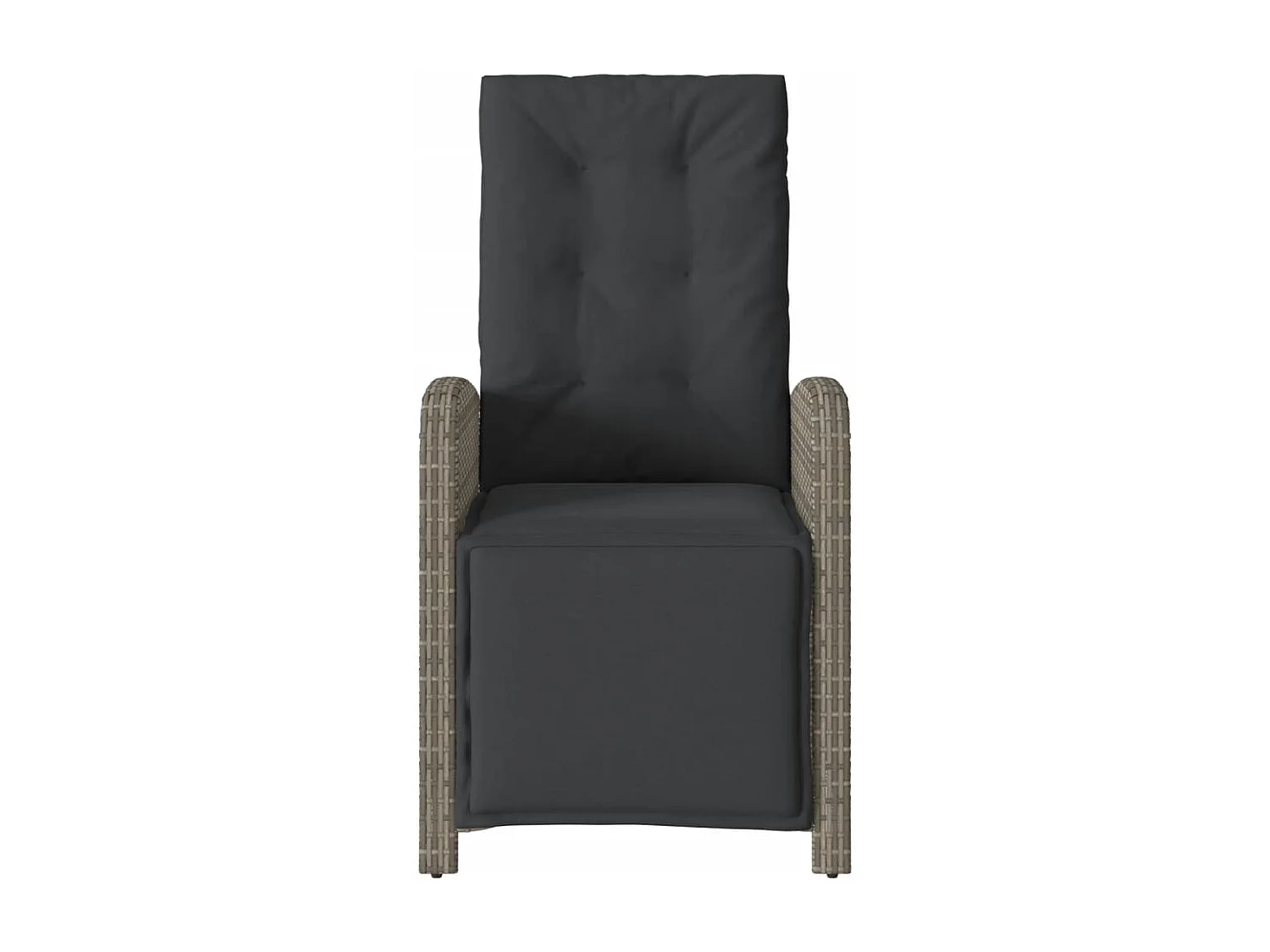 Chaises inclinables de jardin lot de 2 et repose-pied rotin REO41275