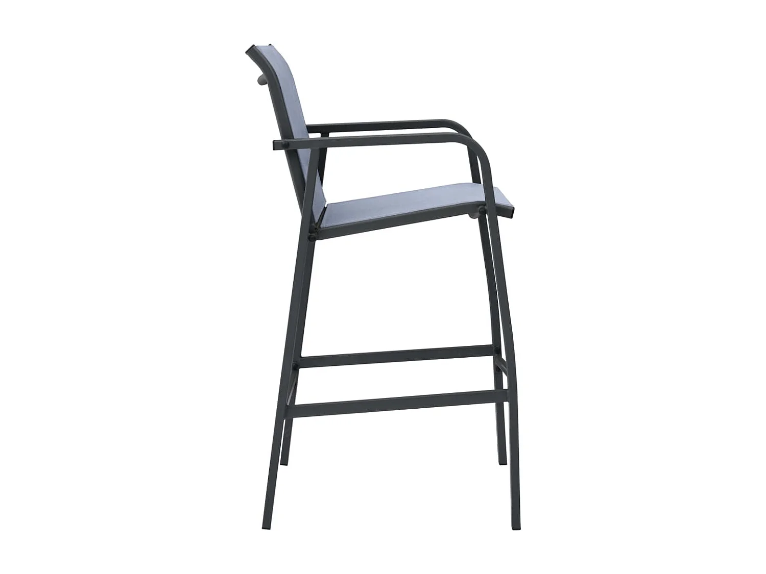 Cadeiras de bar para jardim 4 pcs textilene cinzento PT333027