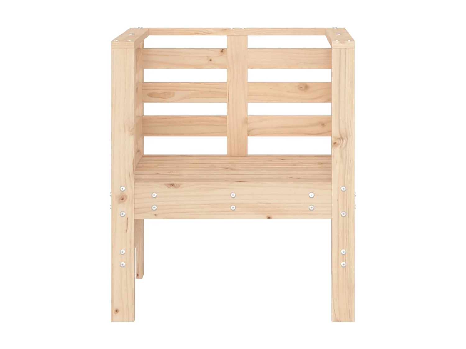 Juego de 2 Sillas de jardín madera maciza pino 61,5x53x71 cm KOW89790