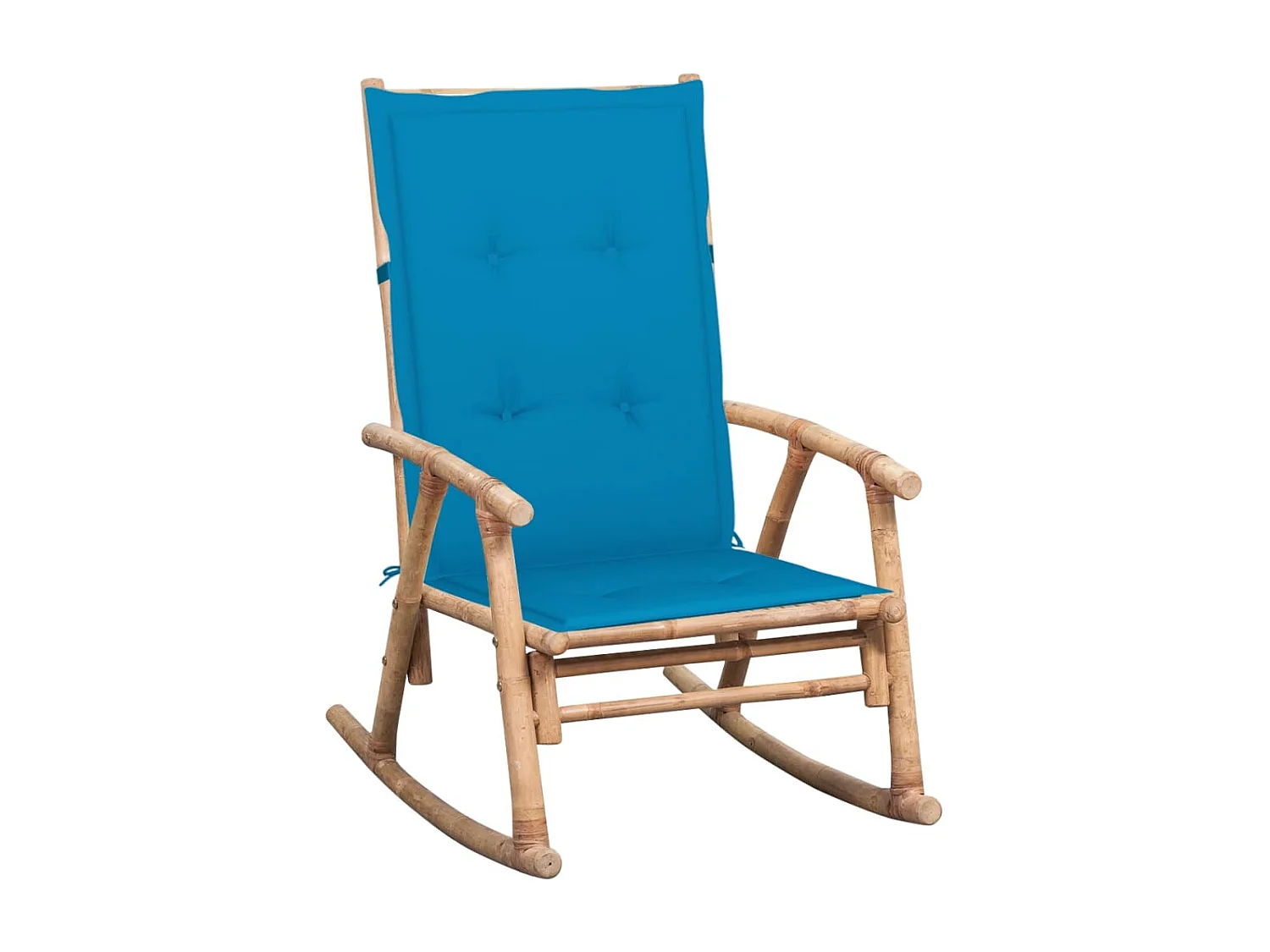 Chaise à bascule de jardin avec coussin Bambou REO42038