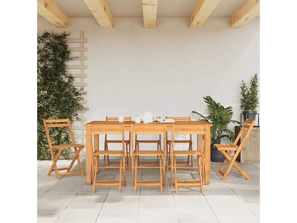 Cadeiras de bistrô dobráveis 8 pcs madeira de acácia maciça PT695231