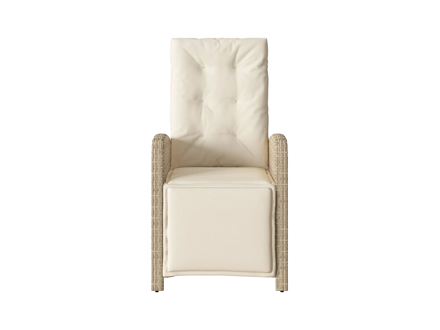 Chaises inclinables de jardin lot de 2 avec repose-pied rotin REO31487