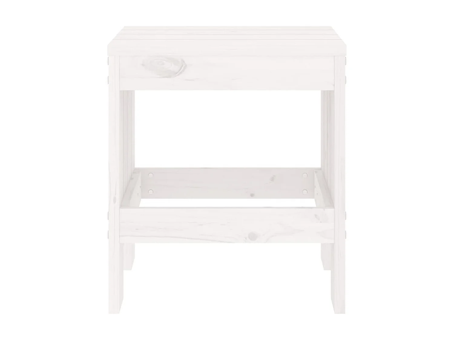 Tabourets de jardin 2 pcs blanc 40x36x45 cm bois massif de pin REO55117