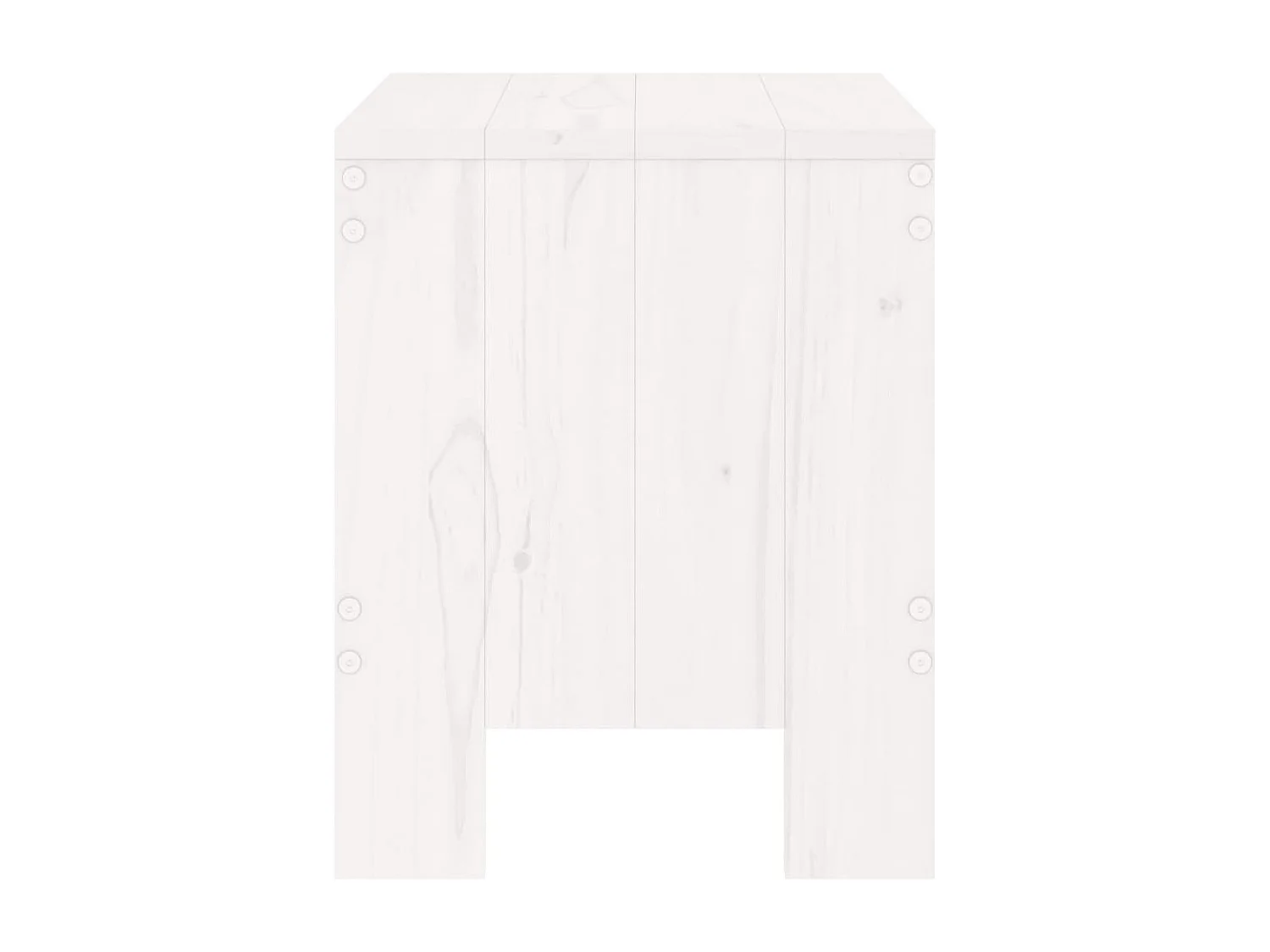 Tabourets de jardin 2 pcs blanc 40x36x45 cm bois massif de pin REO55117