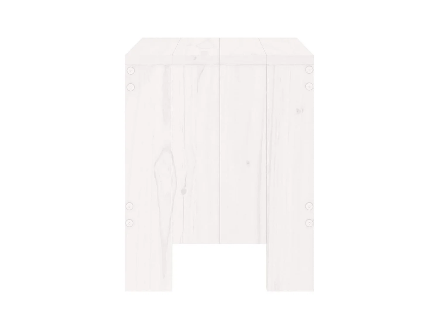 Juego de 2 Taburetes de jardín madera maciza pino blanco 40x36x45 cm KOW11646