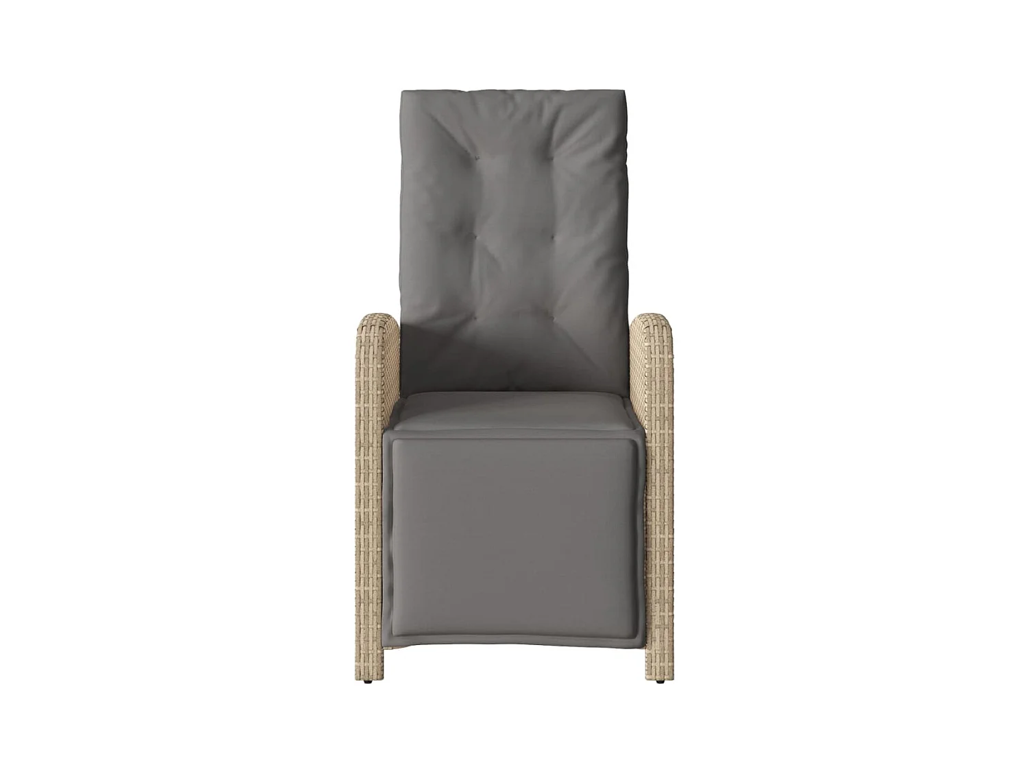 Chaises inclinables de jardin lot de 2 avec repose-pied rotin REO98147
