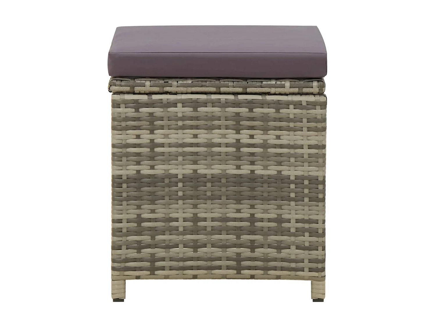 Tuinkrukken 4 st met kussens poly rattan grijs NL97138