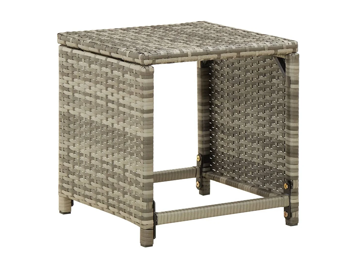 Tuinkrukken 4 st met kussens poly rattan grijs NL97138