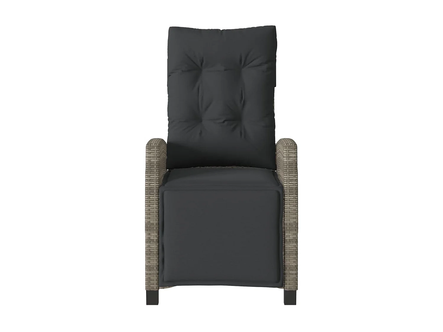 Chaises inclinables de jardin lot de 2 et repose-pied rotin REO19004