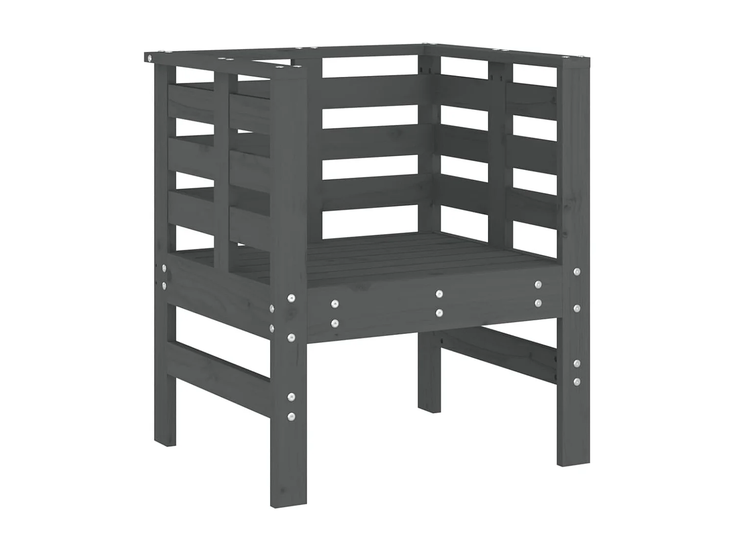 Cadeiras de jardim 2 pcs 61,5x53x71 cm pinho maciço cinzento PT354040