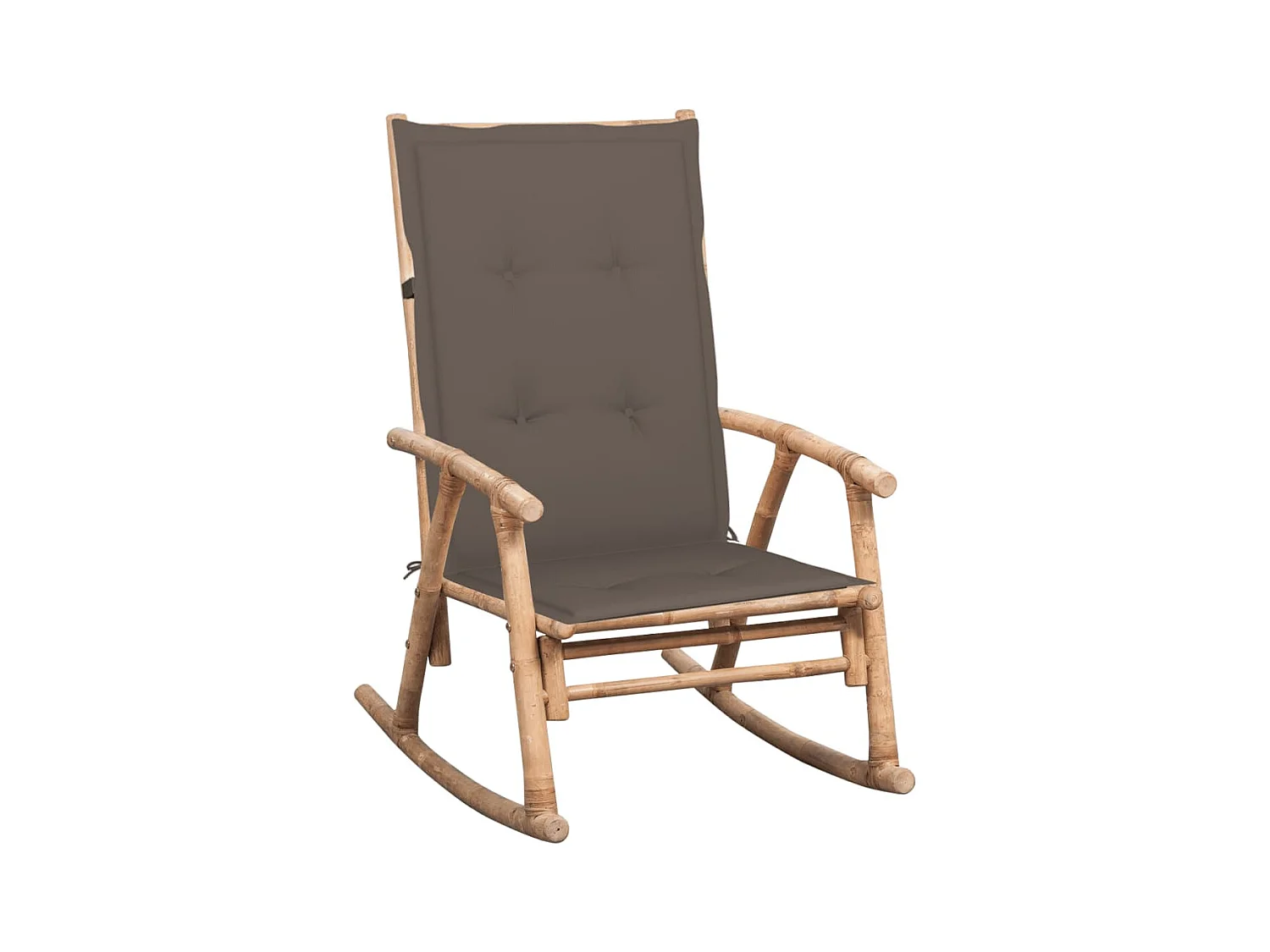 Chaise à bascule de jardin avec coussin Bambou REO72156