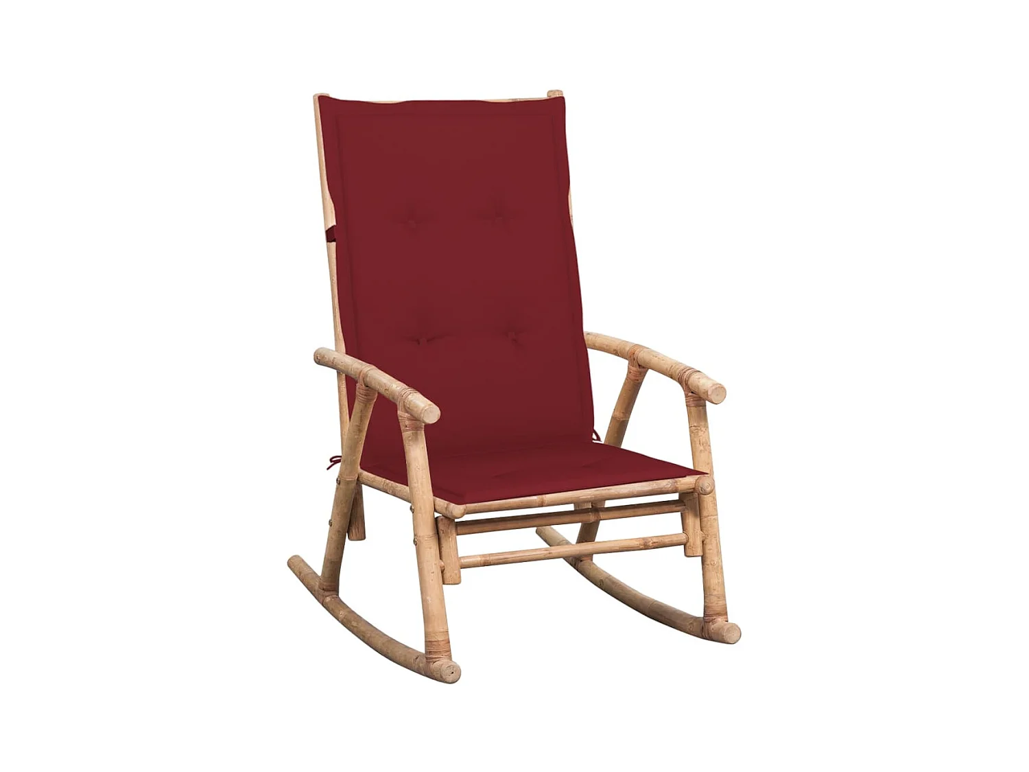 Chaise à bascule de jardin avec coussin Bambou REO67089