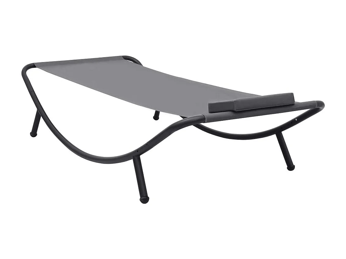 Canapé de jardin Gris 200x90 cm Acier REO90685