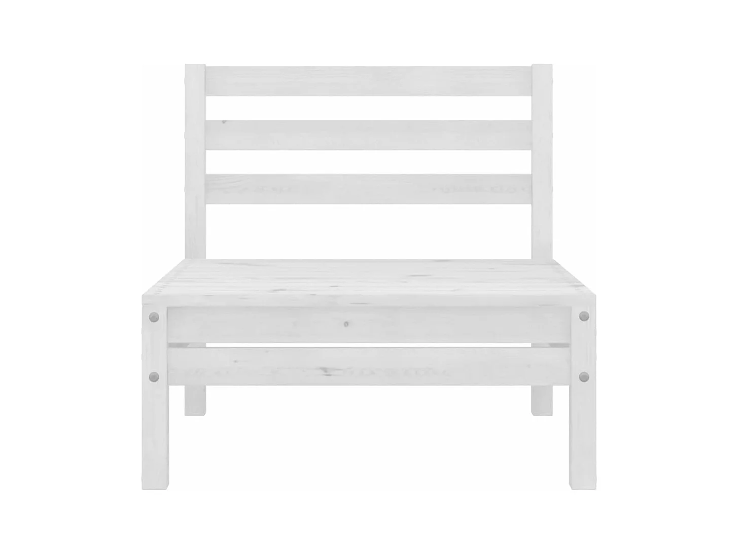 Sofás central de jardín 4 unidades blanco madera maciza de pino KOW40193