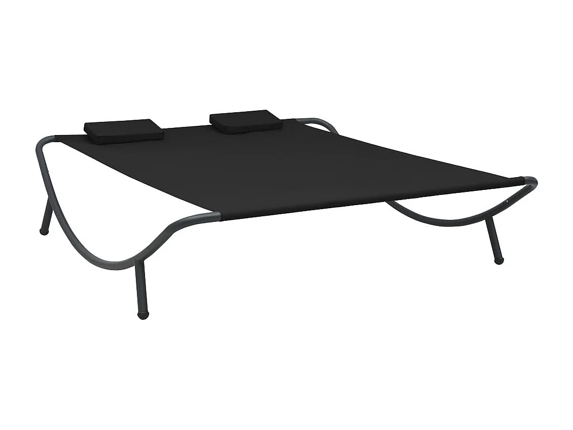 Loungebed stof zwart NL936150