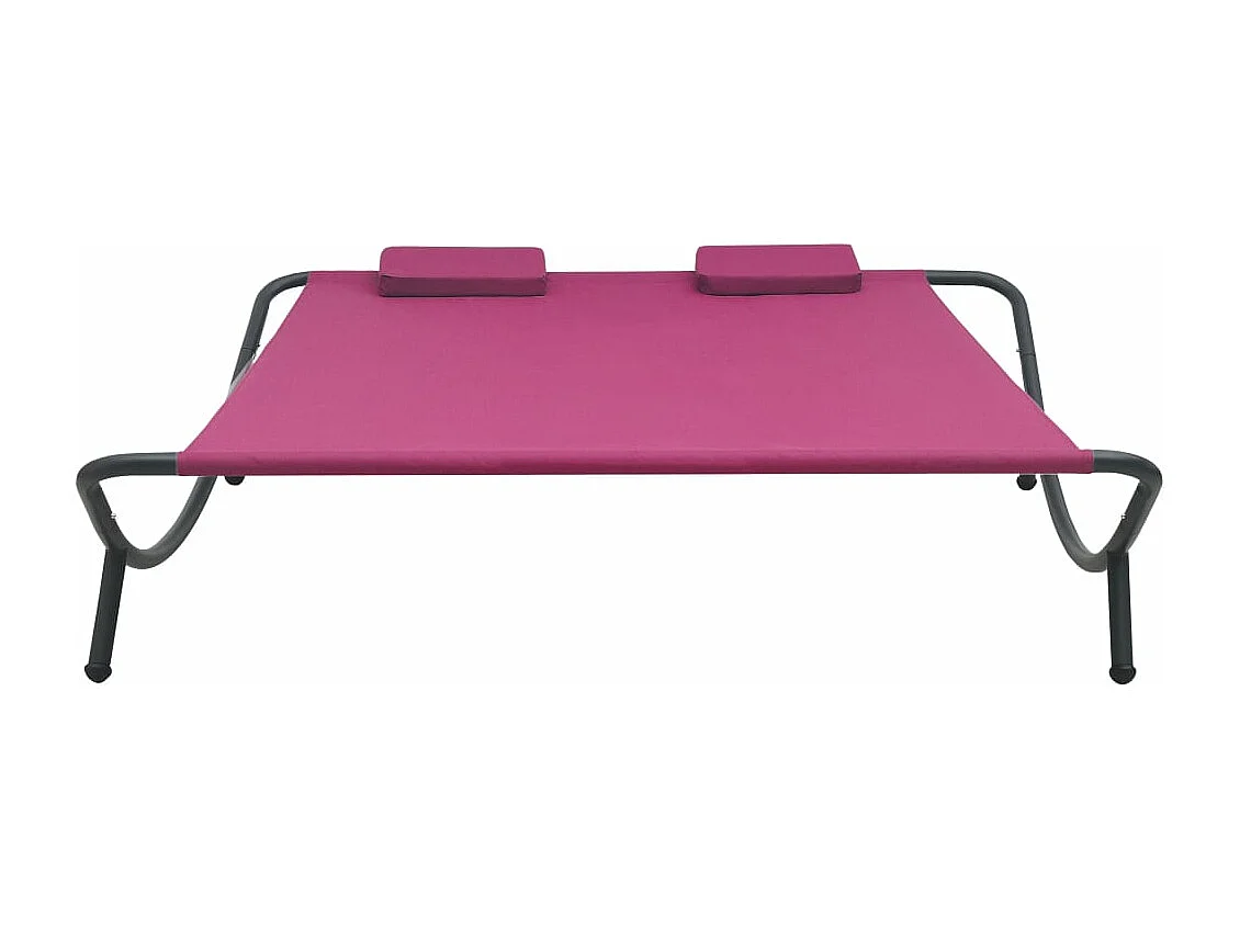 Espreguiçadeira de exterior em tecido cor-de-rosa PT480730