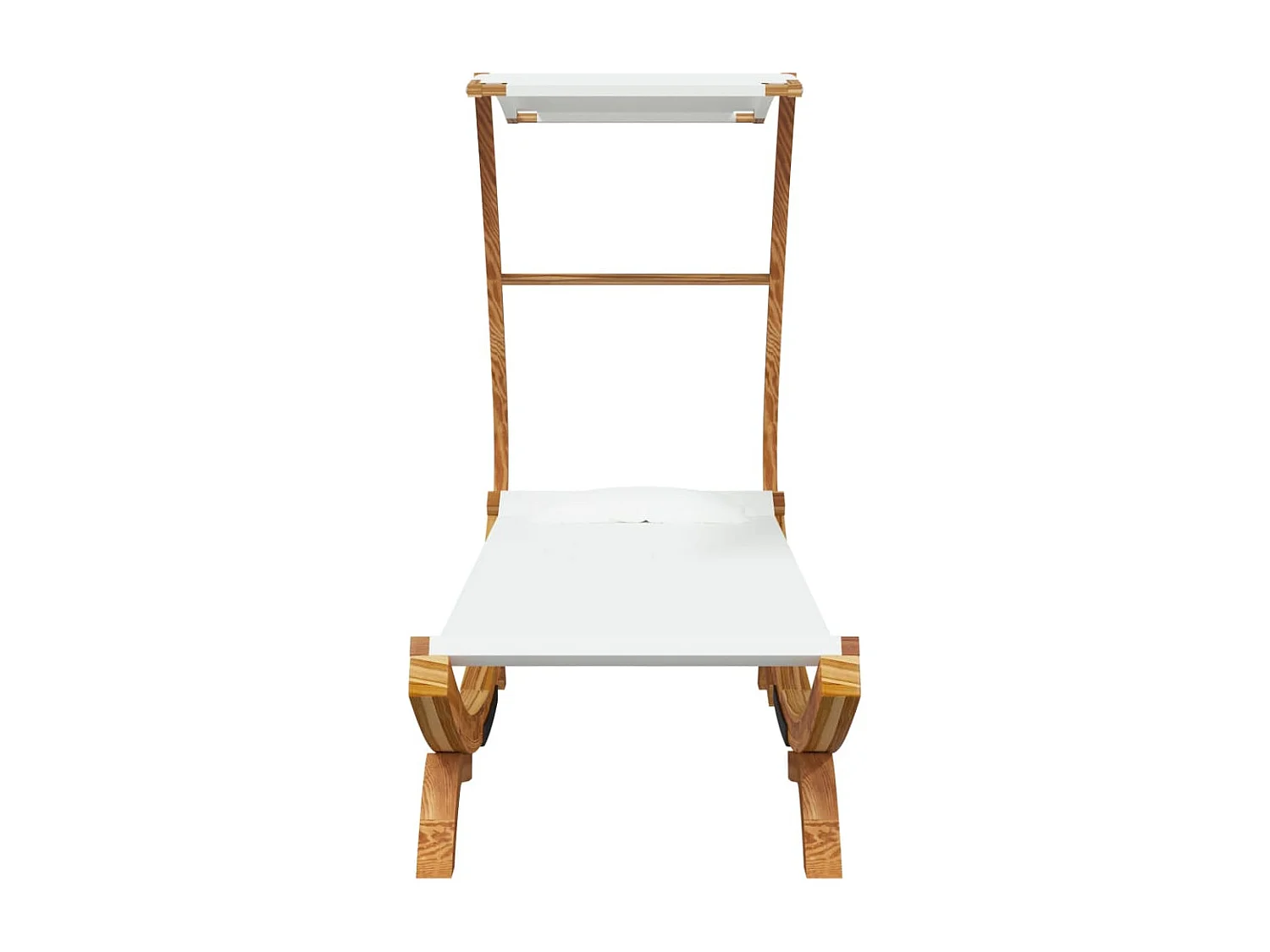 Canapé de jardin avec auvent 100x190x134 cm Bois courbé massif Crème REO85517