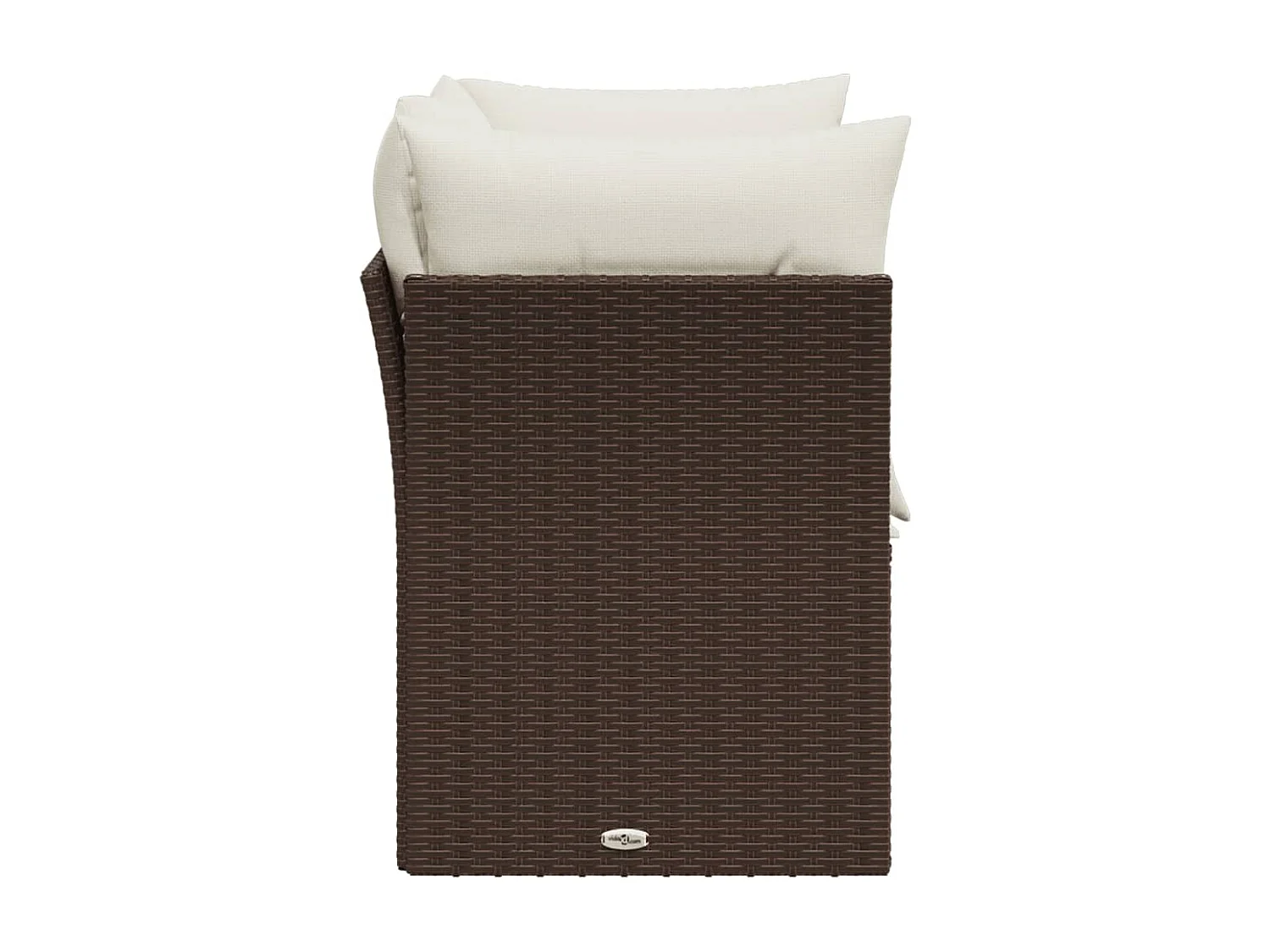 Canapé de jardin avec coussins 2 places marron résine tressée REO21582