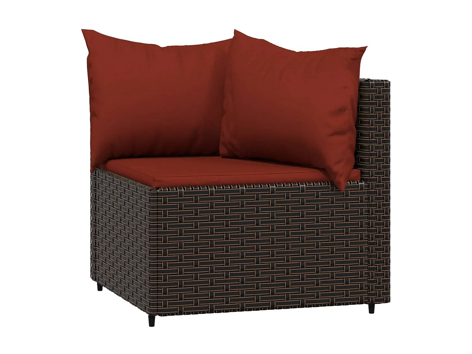 Tuinhoekbanken met kussens 2 st poly rattan bruin NL322464