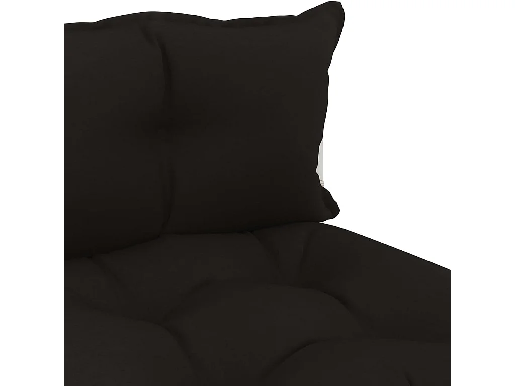 Tuinmiddenbank met zwarte kussens pallet hout NL475446