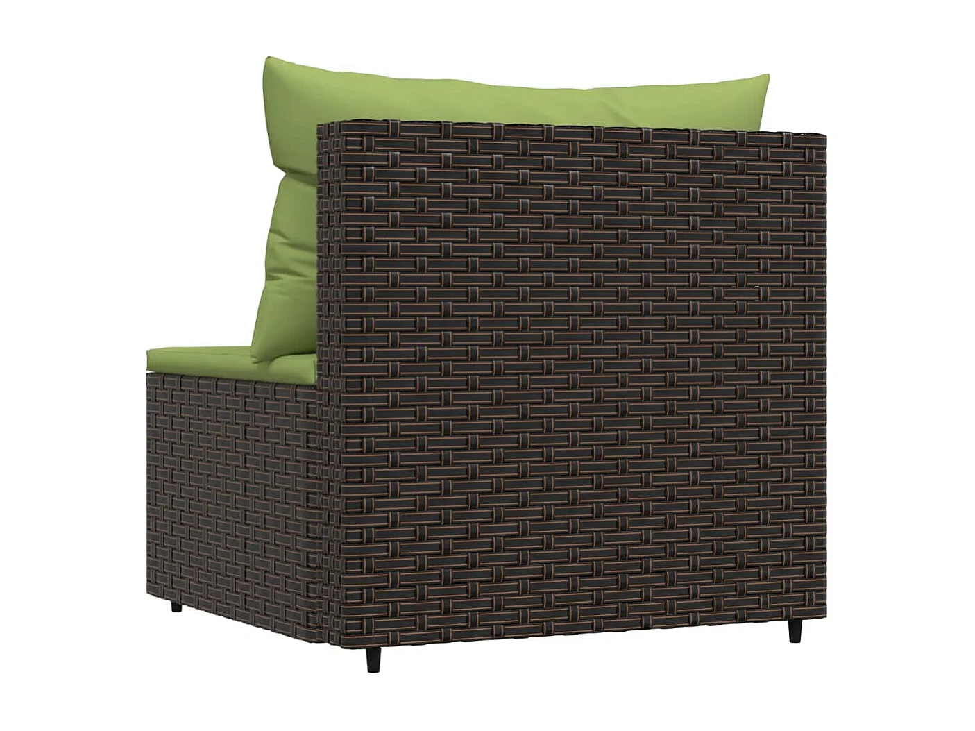 Tuinmiddenbank met kussens poly rattan bruin NL199164