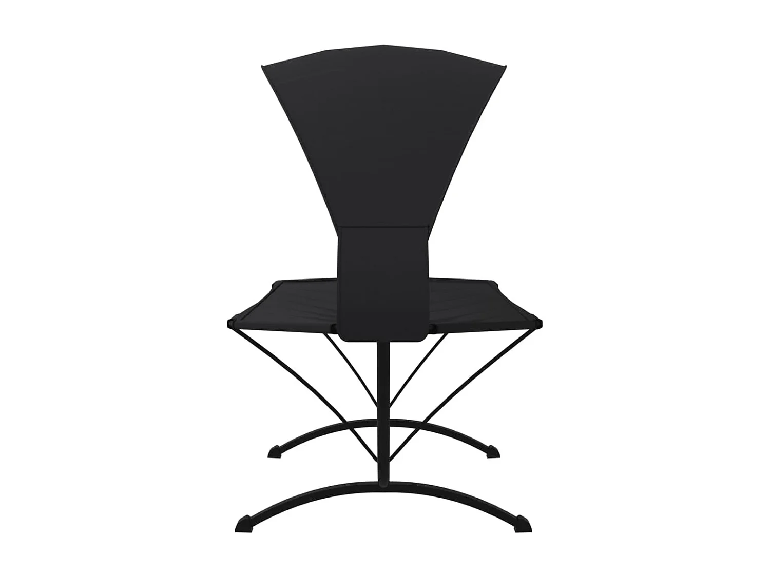 Canapé de jardin avec auvent Noir Acier et tissu Oxford REO84653