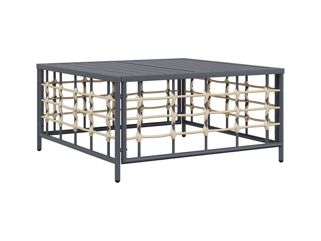 3-delige Loungeset met kussens poly rattan antracietkleurig NL669191