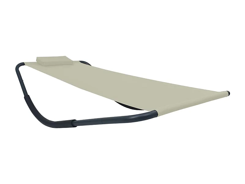 Tumbona de acero color crema 200x90 cm KOW47798