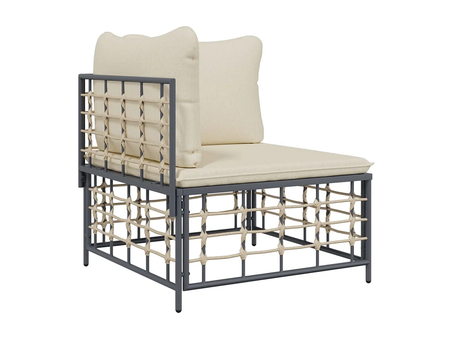 Canapés d'angle sectionnels avec coussins 2 pcs résine tressée REO37033