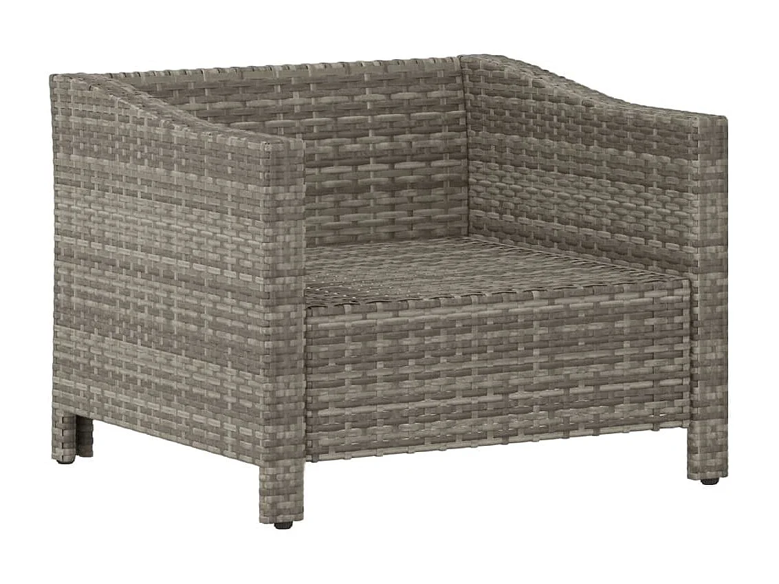 Fauteuil de jardin avec coussin Gris Résine tressée REO70613