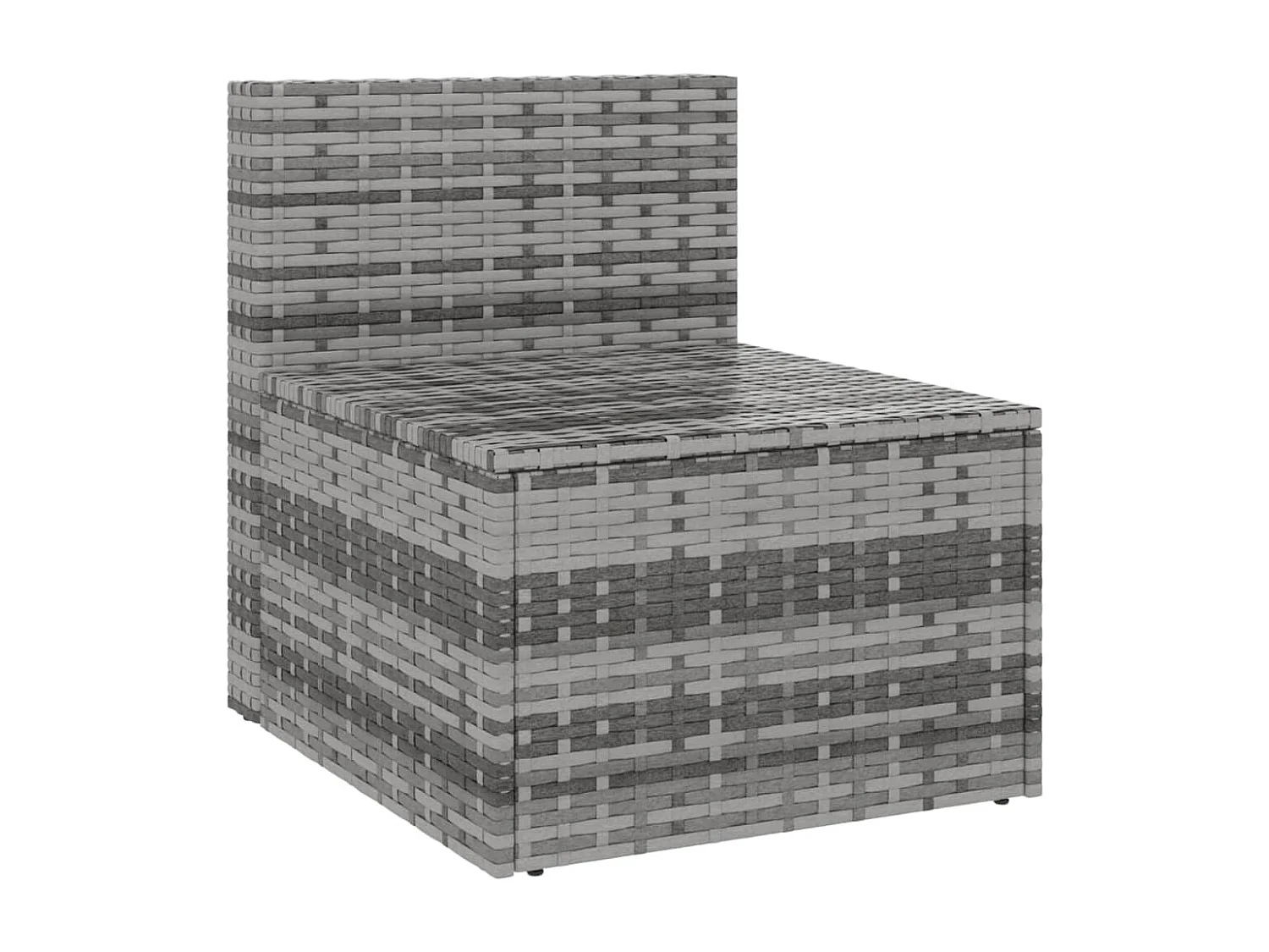 Canapés centraux de jardin et coussins 2pcs Gris Résine tressée REO91091