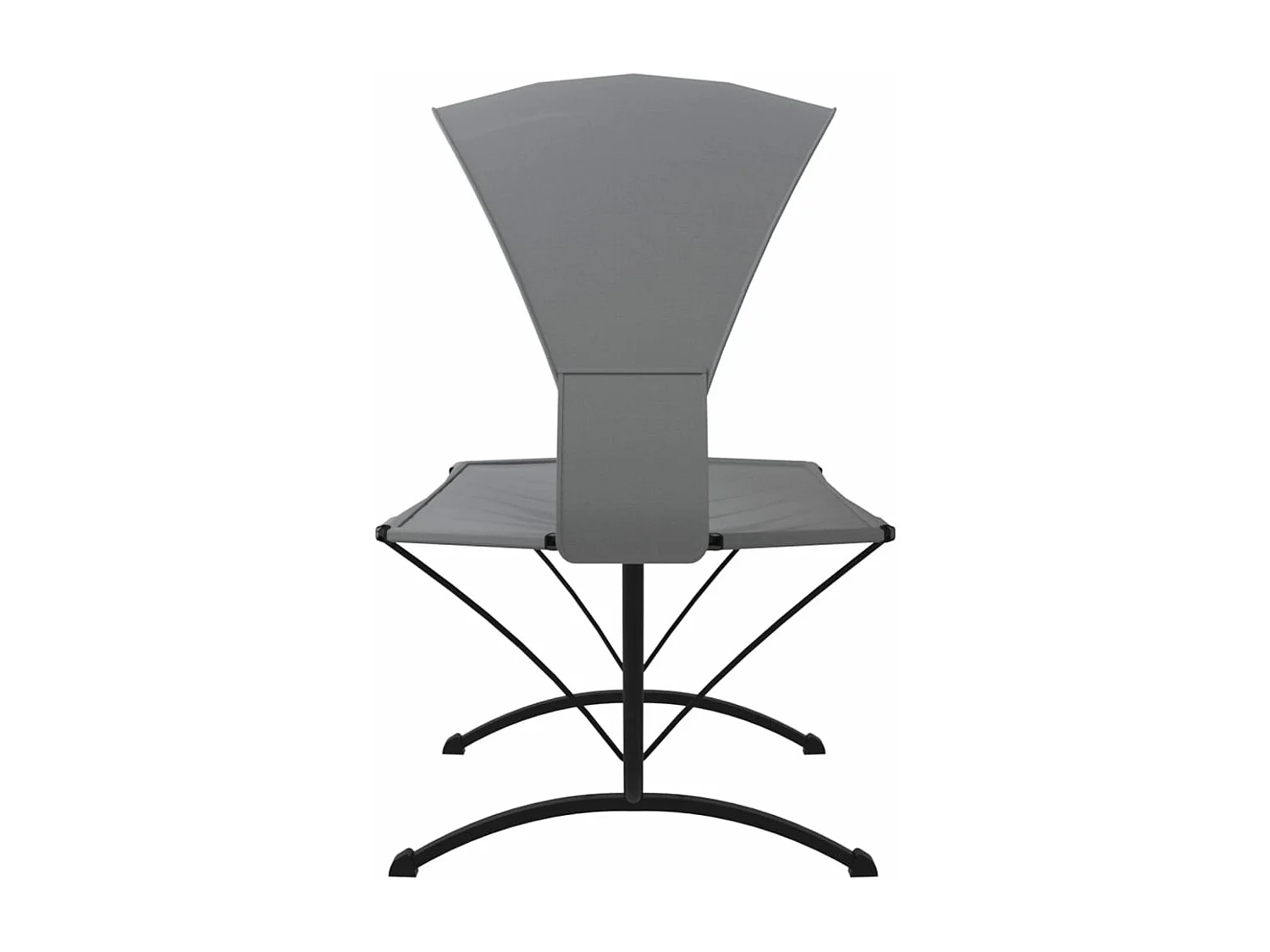 Tumbona de jardín con dosel de acero y tela oxford gris KOW97884