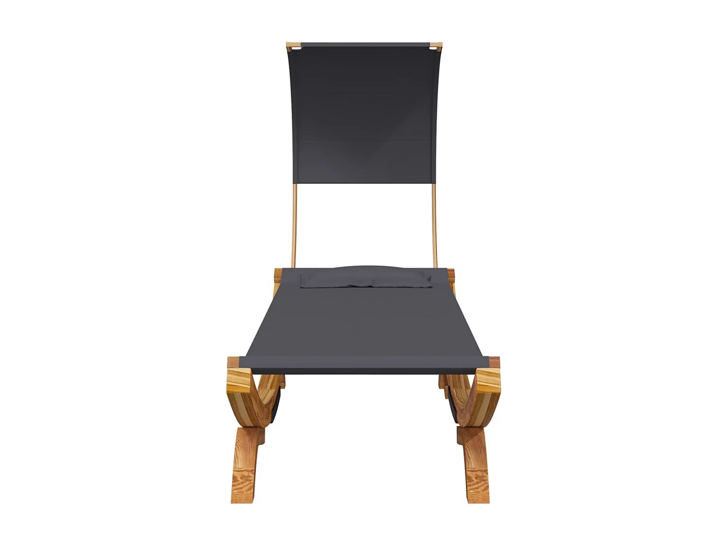 Tumbona con dosel madera curvada gris antracita 100x200x126cm KOW16946