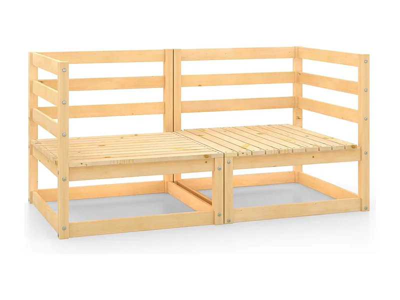 Canapés d'angle de jardin 2 pcs bois de pin massif REO94780