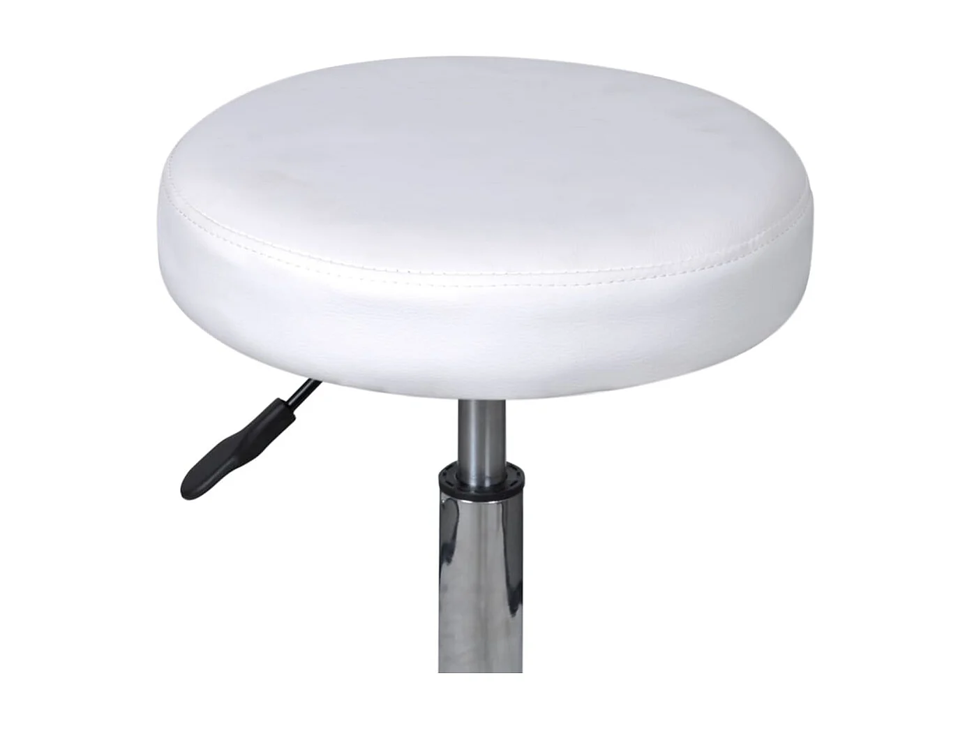 Taburetes de oficina 2 uds cuero sintético blanco ES479107