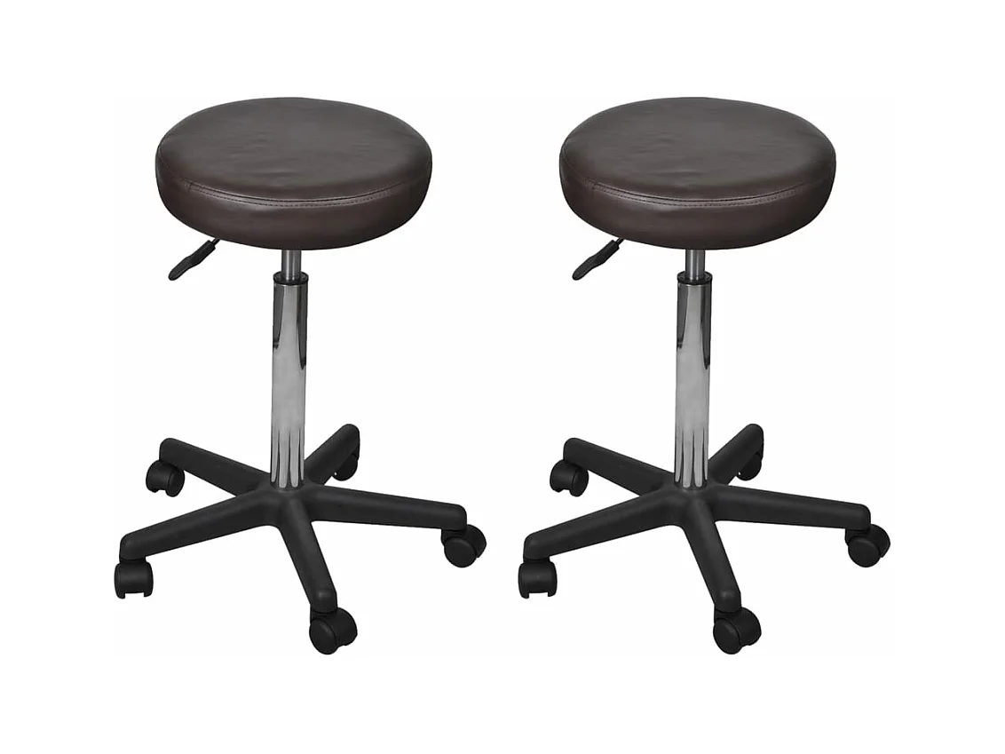 Tabourets de bureau 2 pcs Marron 35,5x84 cm Similicuir REO36578