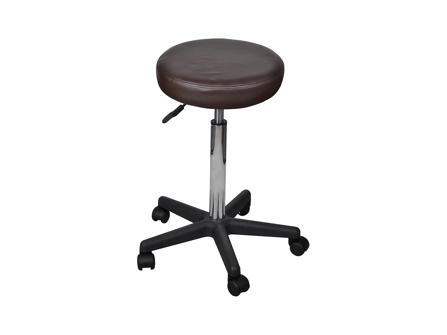 Taburetes de oficina 2 uds cuero sintético marrón ES456947