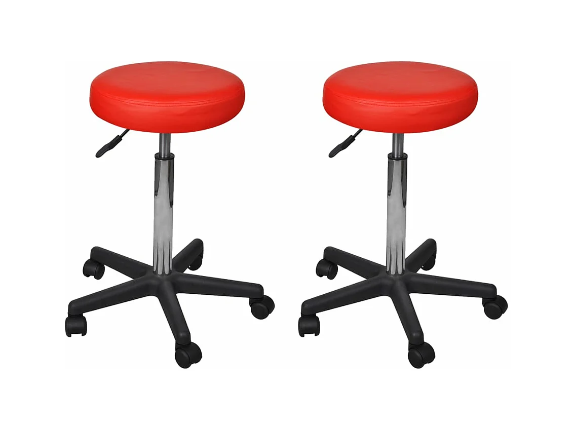 Bancos de escritório 2 pcs 35,5x84 cm couro artificial vermelho PT170216